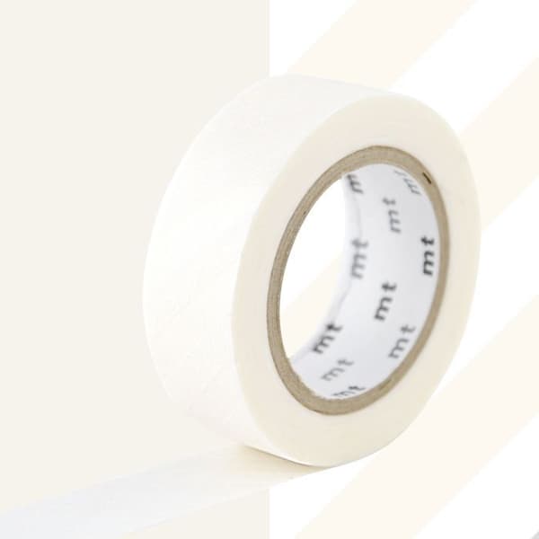 Randig maskeringstejp - Vit - 1,5 cm x 7 m