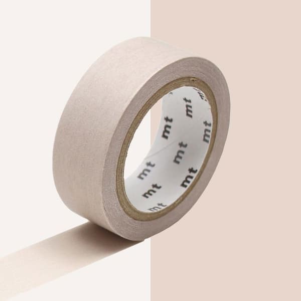 Maskeringstejp - Brun - 1,5 cm x 7 m - Ideal för scrapbooking - Lätt att repositionera - Blandat