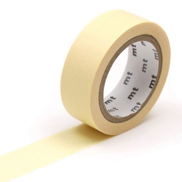 Maskeringstejp - Gul - 1,5 cm x 7 m - Perfekt för scrapbooking - Lätt att flytta - Blandad