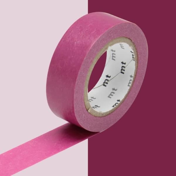 Maskeringstejp - MT - Uni vinröd - 1,5 cm - Lila - Kvalitetslim