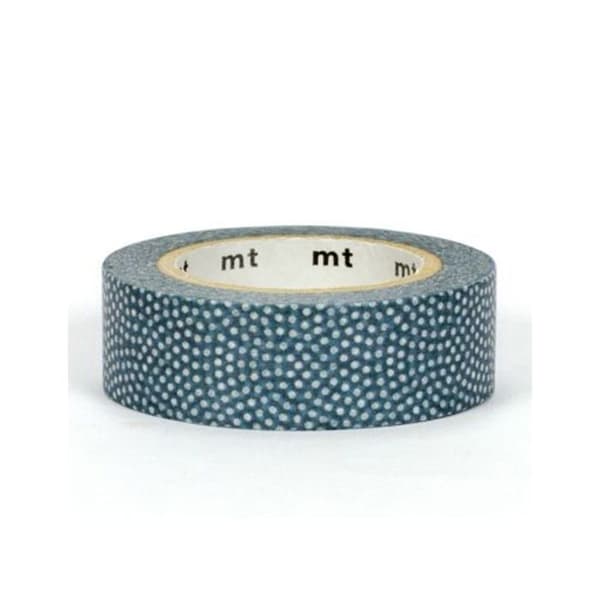 Polka dot maskeringstejp - Gråblå - 1,5 cm x 7 m