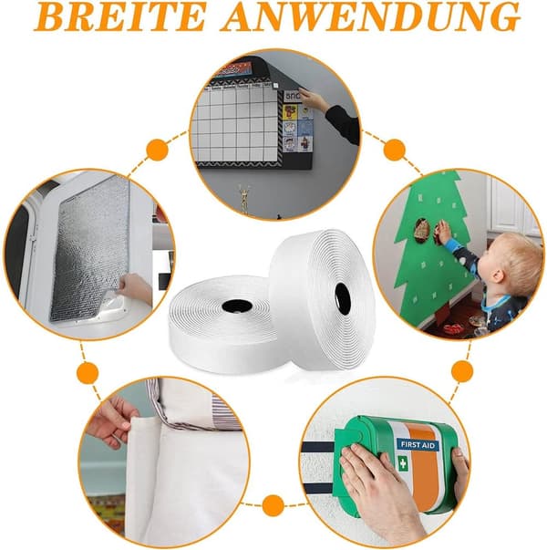 INF Borrelås med selvklebende tape