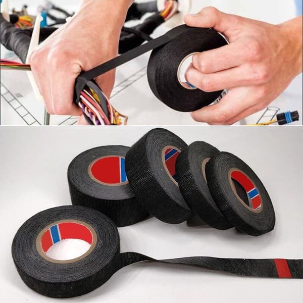 Kabeltape - 15 m - sort