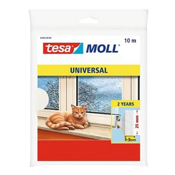 Gemensam tätning - TESA - Klistermousse - Termisk isolering - Bullerdämpning - 6 m x 9 mm
