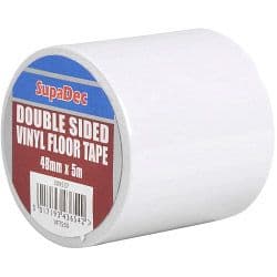 SupaDec Vinyl gulv dobbeltklæbende tape White One Size