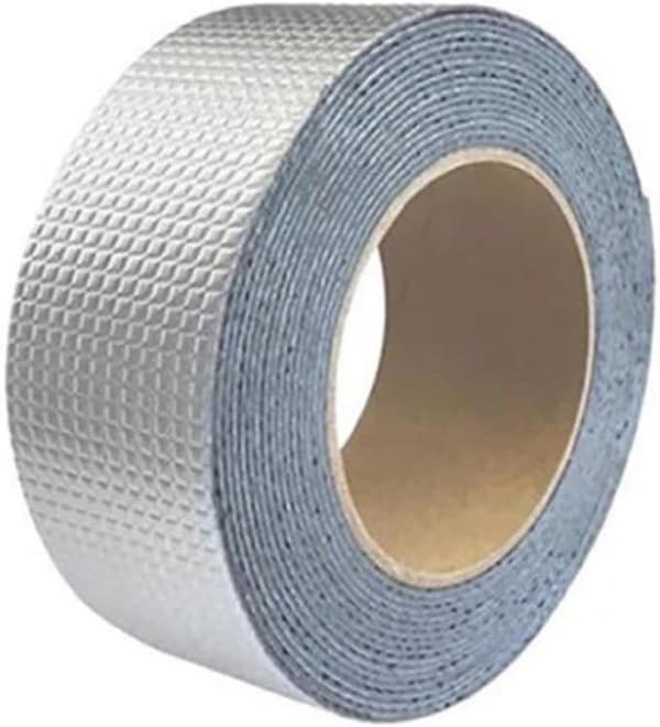 Fästej tape - Butyl - Aluminium - Vattentät - 5CM×10M - Temperaturbeständig