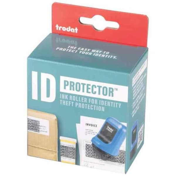 Sekretessstämplare - Trodat - ID Protector - Svart - Blå - Mönstrad avtryck