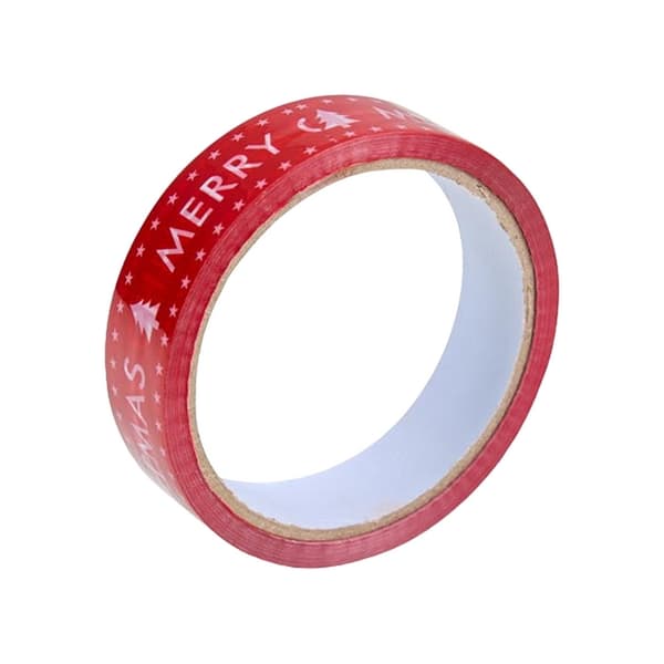 Eurowrap Printed Christmas Gift Tape Red/White One Size
