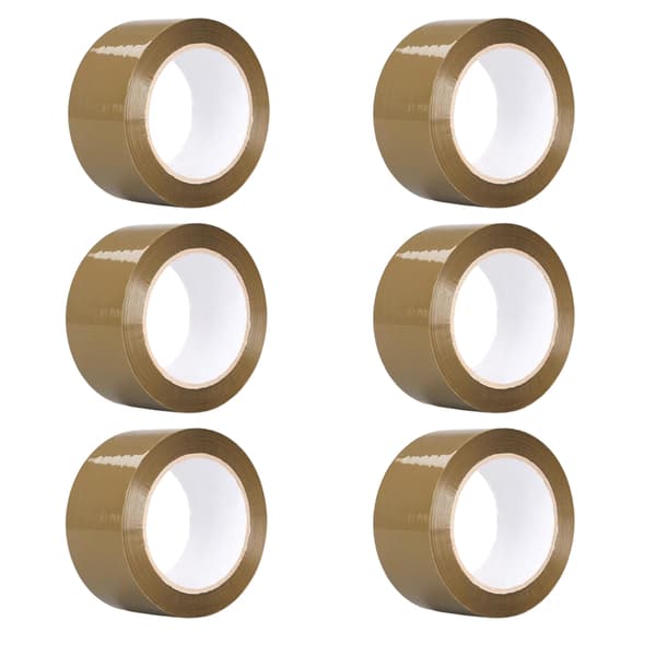 INF 【6-pack】Förpackningstejp - Kaffe 48mm x 120m