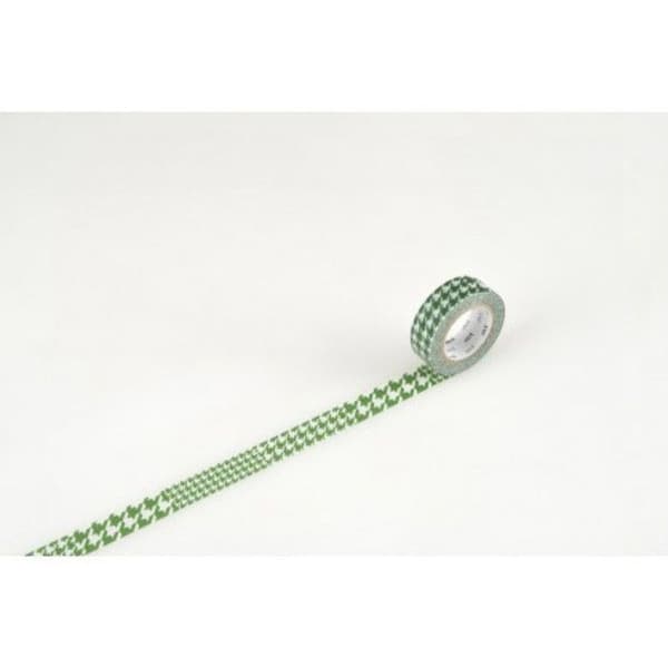 Maskeringstejp MT Deco Houndstooth Green
