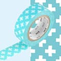 Miniatyrbild 1 av 2: Maskeringstejp - ORIGINAL - MT - 15 mm - Papper washi - Ljusblå kors