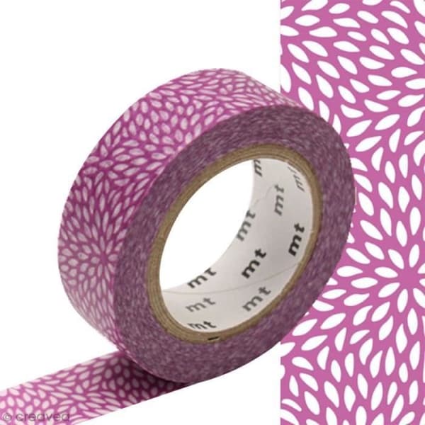 Maskeringstejp med traditionellt japanskt mönster - Risblomma - 1,5 cm x 10 m