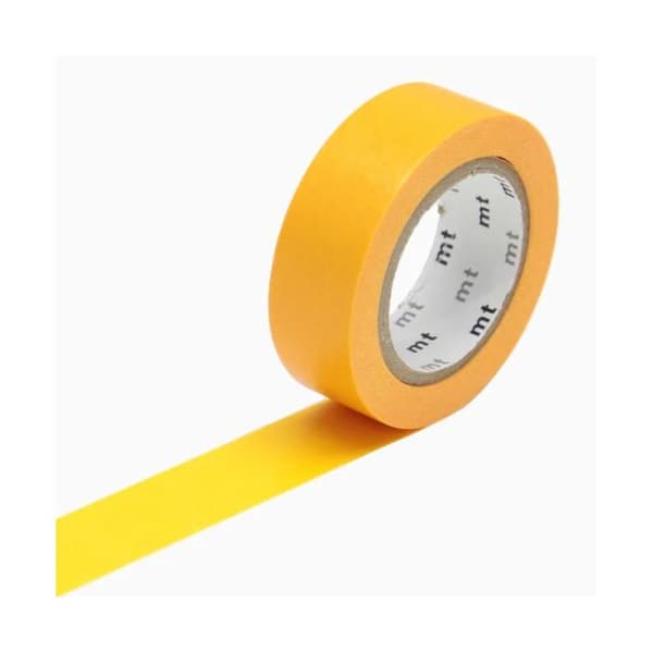 Enfärgad maskeringstejp - Orangegul - 1,5 cm x 7 m