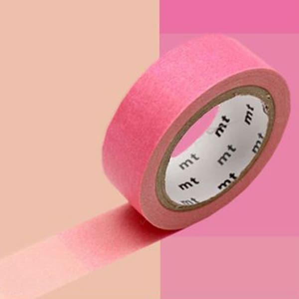 Maskeringstejp gradient neon rosa och grönt - 1,5 cm x 7 m