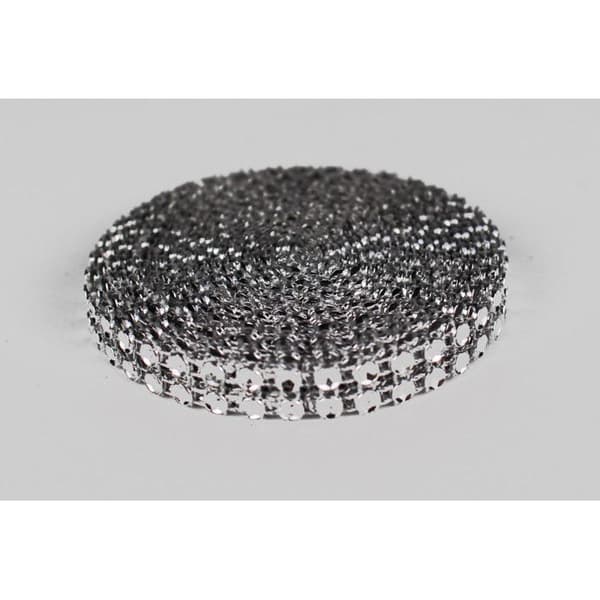 Rullband strass 1 cm silverfärgad facetterad 3 m