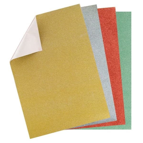 Washi papper Självhäftande Glittrig 6 stycken