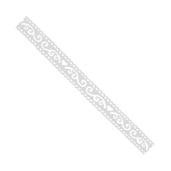 Dekorativt tejp 1,5 cm x 1 m vita rosor