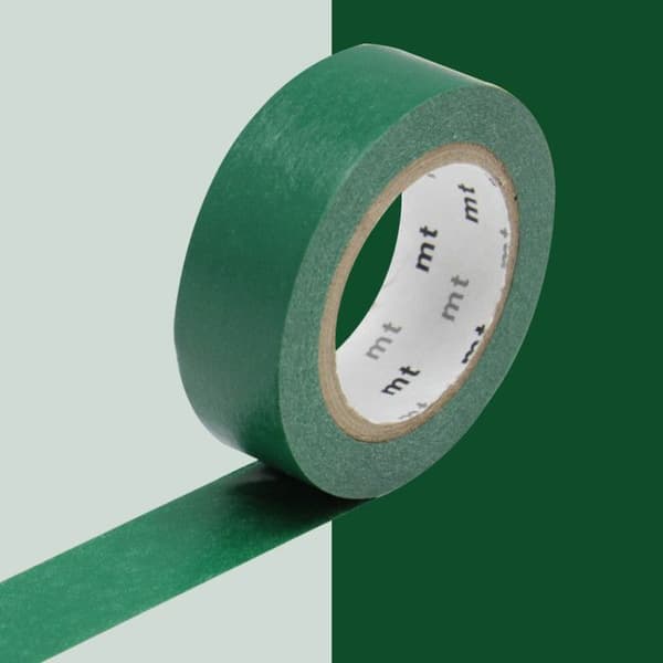 Maskeringstejp MT 1,5 cm Uni grön påfågel
