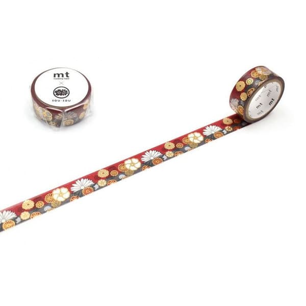 Maskeringstejp MT Sousou Fleurs tradi dorure / kinrandonsu