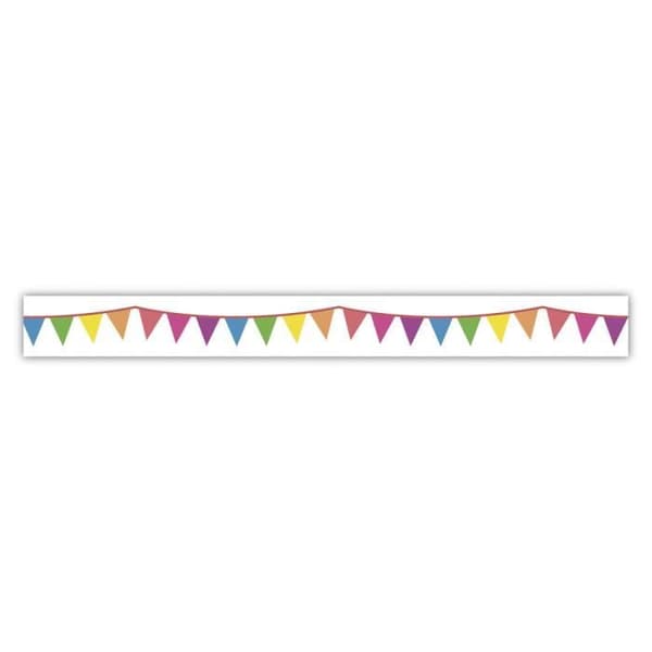 Washi Tape Party vimpel, 15mm, Rulle 15m