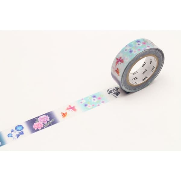 Maskeringstejp MT EX kimono fjärilar och blommor - yukata