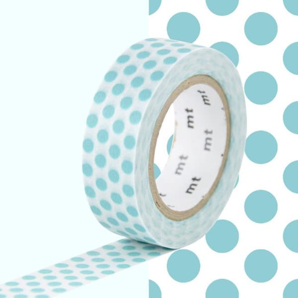 Masking Tape MT lagun blå prickar - dot soda - Masking Tape (MT) Blå