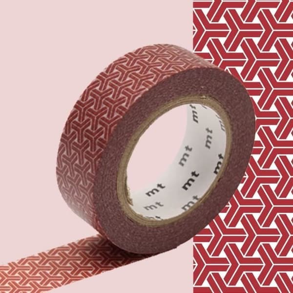 Maskeringstejp - MASKERINGSTEJP (MT) - Tradi Kumikikkou Röd - Washi-papper - Dekorativt - Repositionerbar