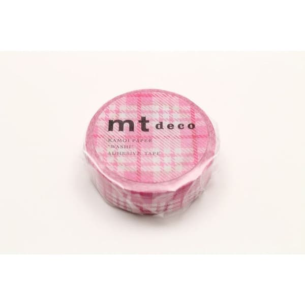 Masking Tape MT rosa skotsk tartan - rutig rosa - Masking Tape (MT) Rosa