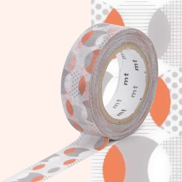 Maskeringstejp MT cirklar orange - överlappande orange