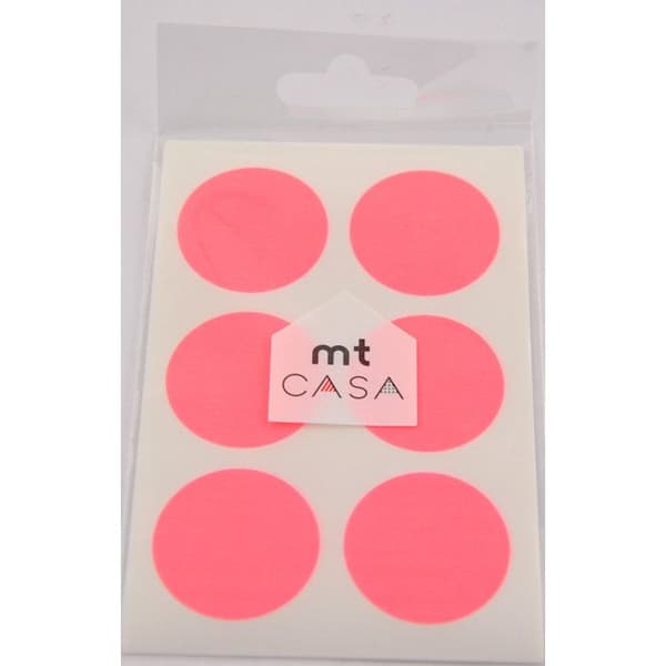 Maskeringstejp - MT CASA SEAL - Runt klistermärke 3 - Washi - Röd