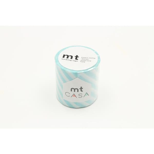 Maskeringstejp MT Casa Rayé 5 cm aqua - rand mintblå