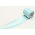 Miniatyrbild 1 av 2: Maskeringstejp MT Casa Rayé 5 cm aqua - rand mintblå