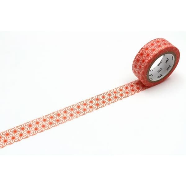 Maskeringstejp - MT - stjärna asanoha - orange - Papper - 1 styck