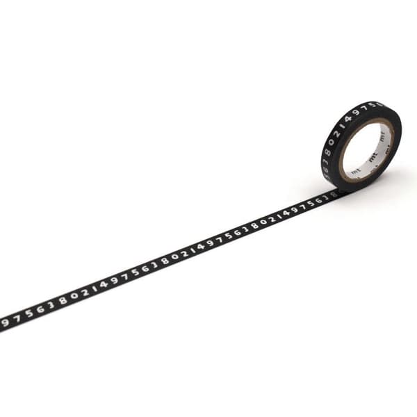 Maskeringstejp MT x SOUSOU Mönster siffror 0,7cm x 7m