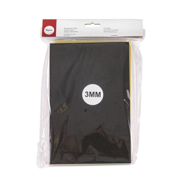 Rayher Hobby Rayher crepla platta 15 x 22,5 cm sB påse med 10 stycken blandade färger 3 mm - 3395749