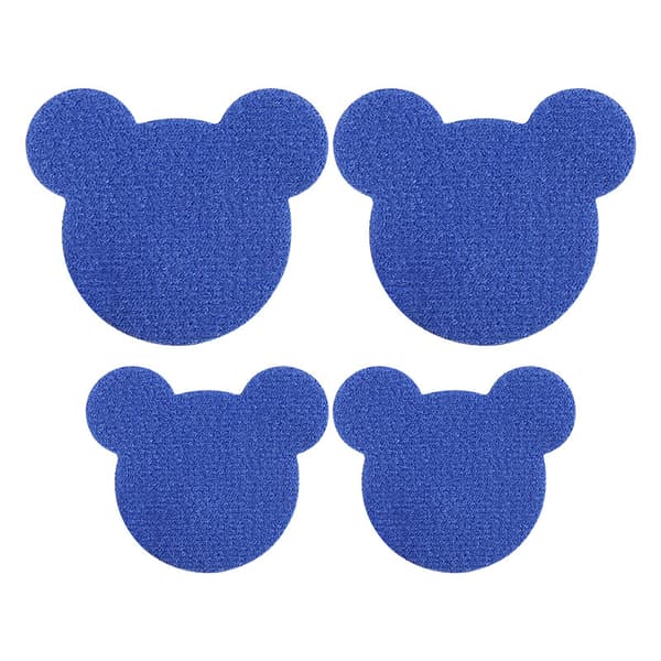 INF Teddy Bear Shoe Patch Kit - 8 lapper (4 store, 4 mellemstore) Blå