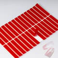 Miniatyrbilde 2 av 4: INF Dobbeltsidige selvklebende negletapper, 50 mm x 10 mm, 30 stk/ark, 10 ark