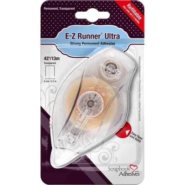 E-Z Runner Ultrastark ultrastark och permanent dubbelsidig självhäftande dispenser 8 mm x 15 m av 3L
