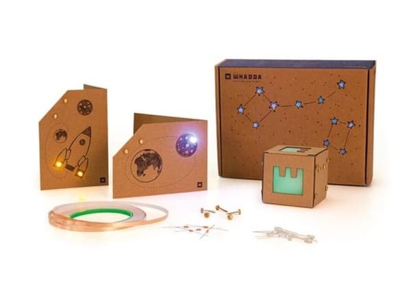 Whadda Tape-o-Tronics gör-det-själv kit, kreativa DIY-projekt med kartong och LEDs, valfri lödning
