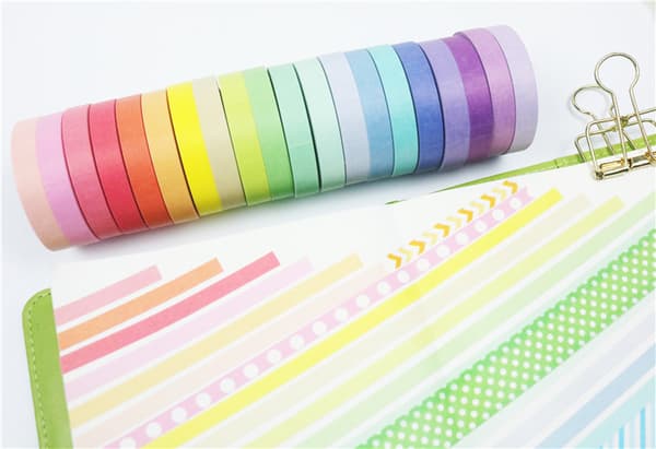 INF 20 ruller Washi-tape sæt dekorativt farvet papirtape