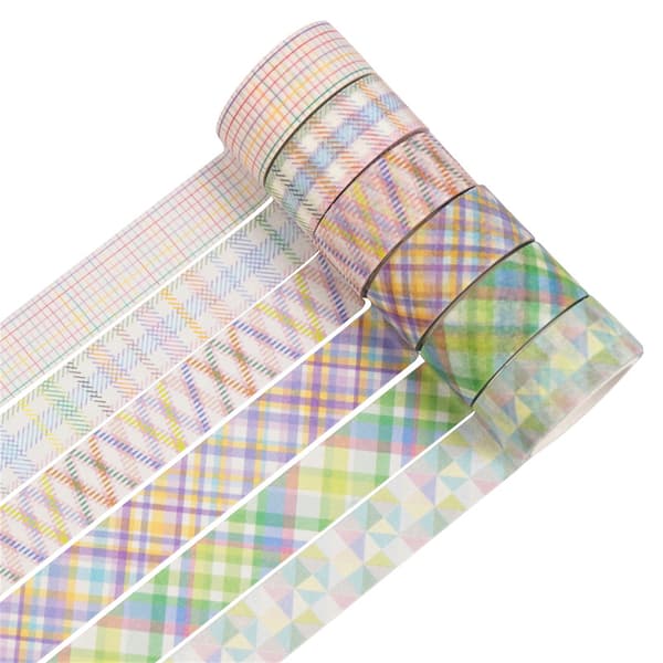 INF Stribet ternet washi tape sæt 12 ruller