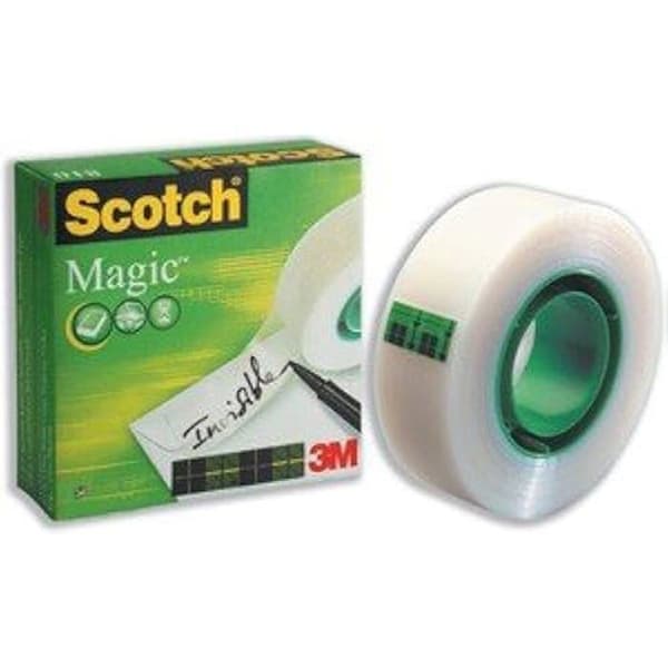 Tejp - Scotch - Magic - 25 mm x 66 m - Osynlig - Lågt ljud - Registrering möjlig