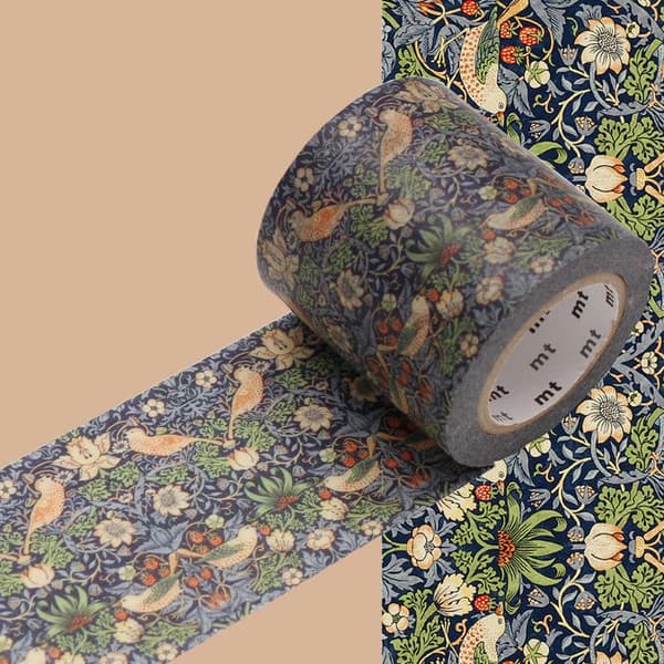 Maskeringstejp MT William Morris framboisier - strawberry thief