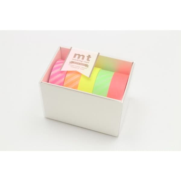 Maskeringstejp MT 1,5 cm Sortiment 5 st Neon 2