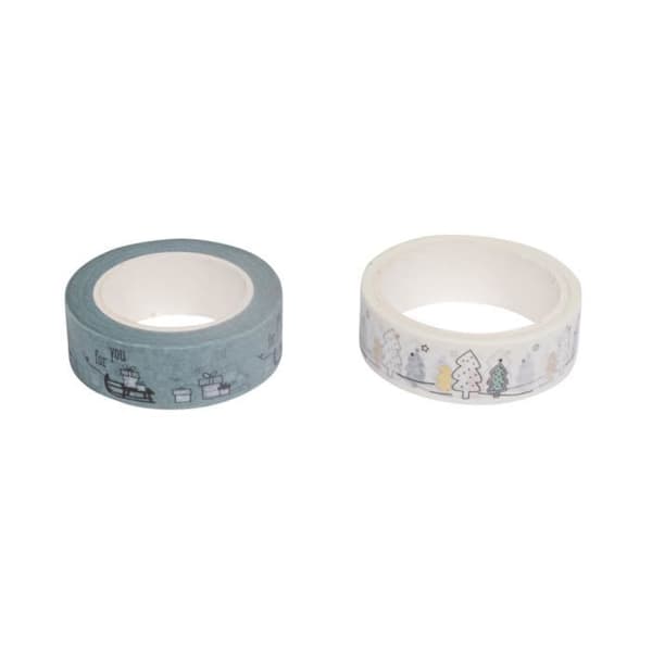 Christmas Magic Washi Tape Kit, 10m x 15mm, 5m x 15mm, box 2 st