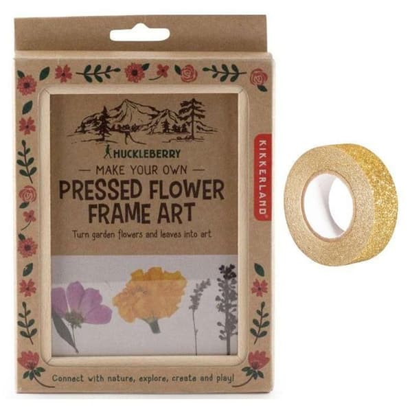 Träram för Herbarium 13 x 17 cm + guldglitter maskeringstejp 5 m