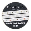 Miniatyrbild 1 av 2: Maskeringstejp - Draeger Paris - 3 rullar - Stjärnor, Trianglar, Fyrkanter - Rosa, Blå, Guld