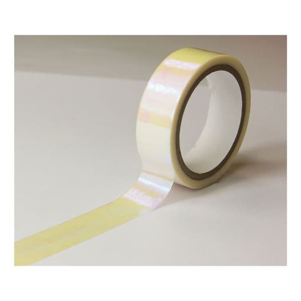 Maskeringstejp - Iriserande genomskinlig rosa - Blank - Kan flyttas - 15 mm x 10 m