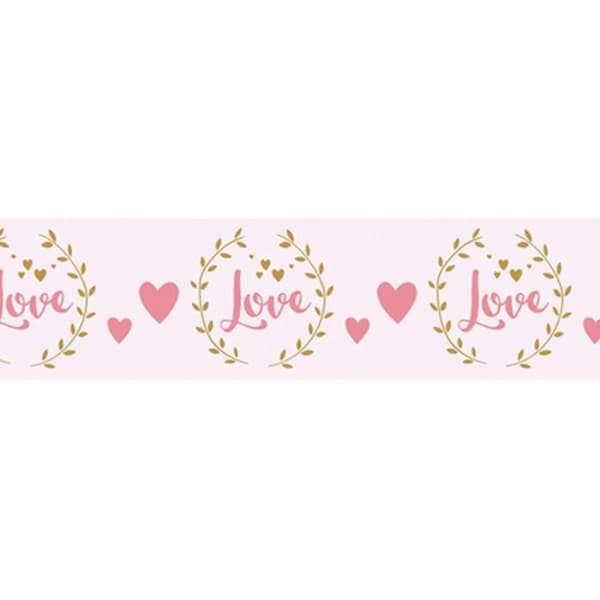 Washi Tape Kärlek på vit bakgrund - 15 m x 3 cm