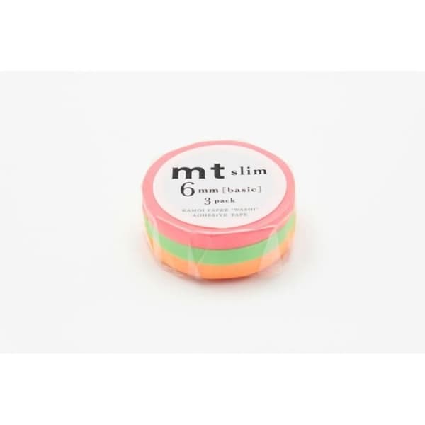 MT SLIM Set med 3 mt slim plain 6mm I (FLUO)